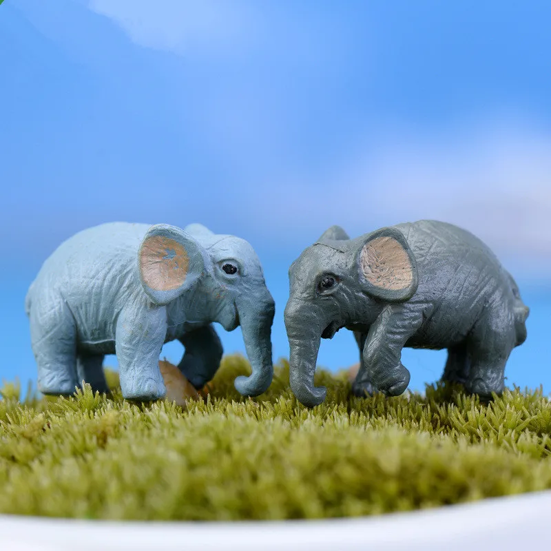 2 шт. милый маленький слон для миниатюрных украшений DIY