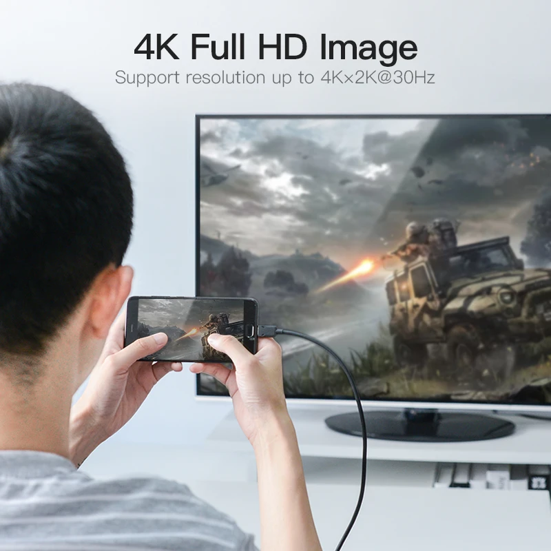 Vention USB C HDMI Cable Type C to HDMI Adapter for MacBook Samsung Galaxy S8+ Huawei Mate 10 Pro P20 Pro Thunderbolt 3 Support