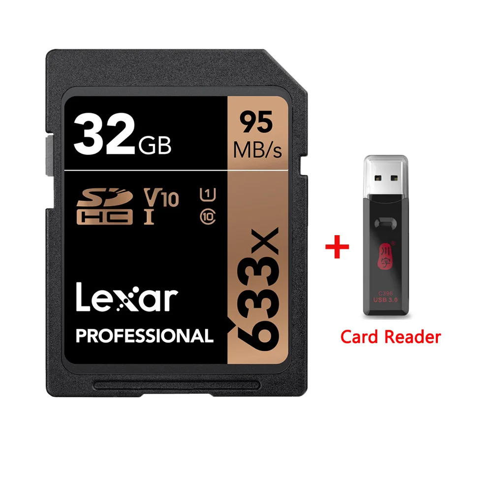 Карта памяти Lexar 95 м/с SDXC 32 Гб 64 Гб 128 ГБ sd-карта U1 SDHC класс 10 U3 256G 512G 1T карта памяти для видеокамеры 1080p 3D 4K - Емкость: 32G2
