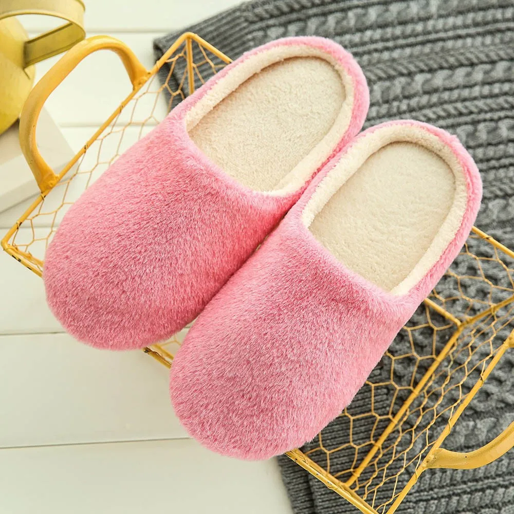 Buy Slippers women 2019 interior house plush soft cute