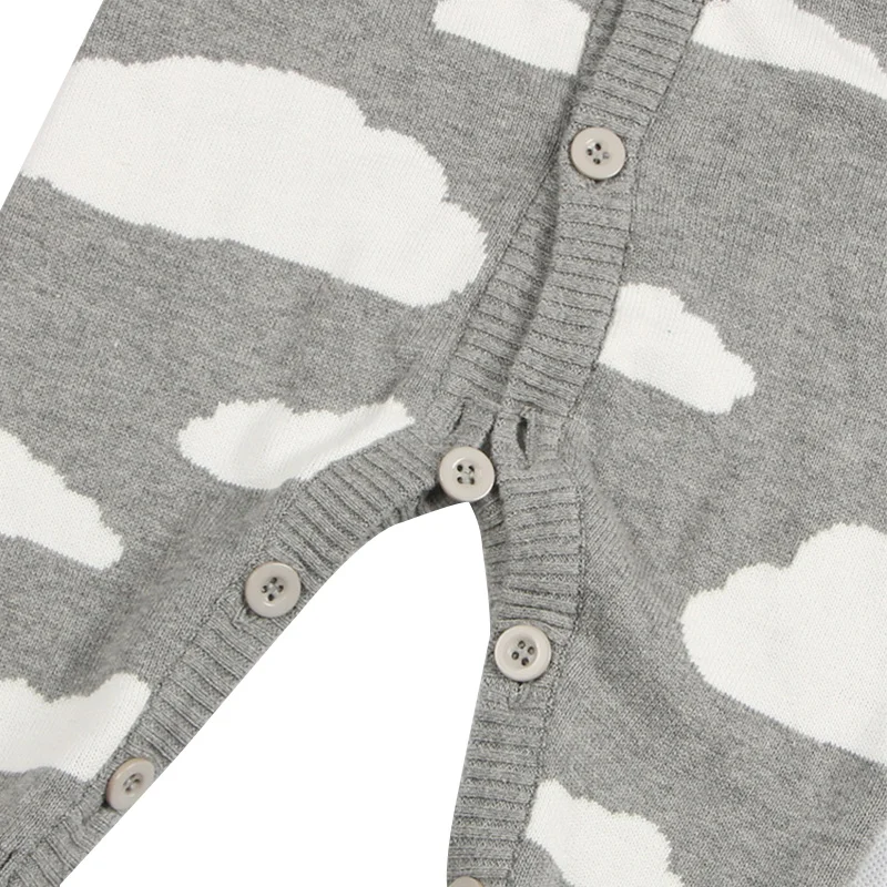 Crochet Baby Romper Rain Clouds Cartoon Romper For Boys Girls Cotton Warm Winter Jumpsuit Knitted One -Picece Baby Boys Clothing (3)