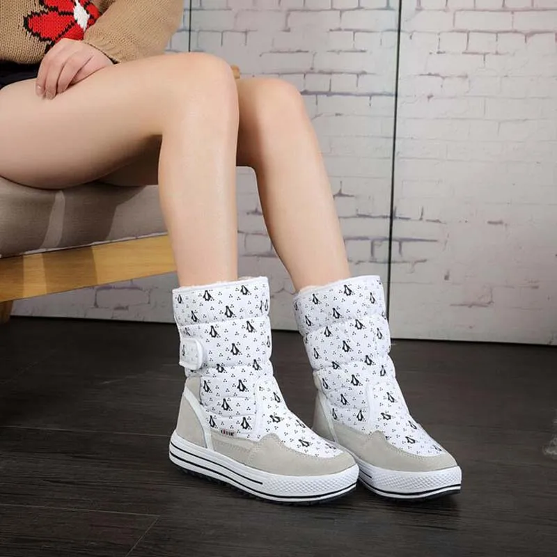 

-35 degree winter women's snow boots plus velvet boots waterproof warm plush shoes thicken quality women Rubber boots size 34-41