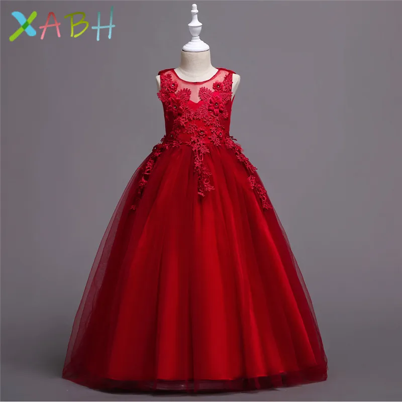 

Kids Dress For Girls Fashion embroidery Birthday Party Dress children Clothing Wedding Flower Girl Dresses tutu Princess Costume