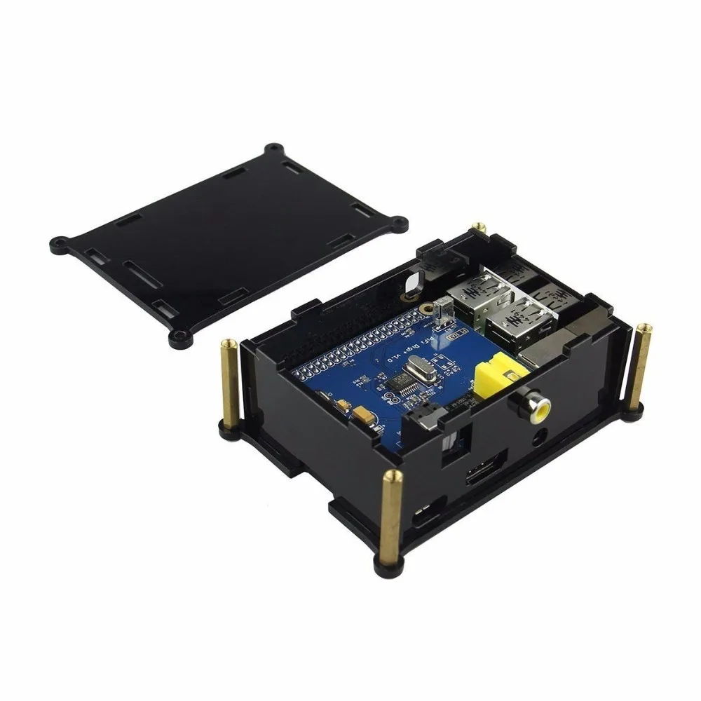 Цифровая звуковая карта Raspberry PI I2S SPDIF HIFI DiGi с акриловым корпусом для Pi 3 2 Модель