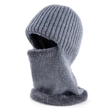 Толстые двухслойные тканевые зимние шапки для мужчин, вязаная шерстяная шапочка, мужская повседневная шапка, мужские шапочки плюс бархатная маска с костью, шапки