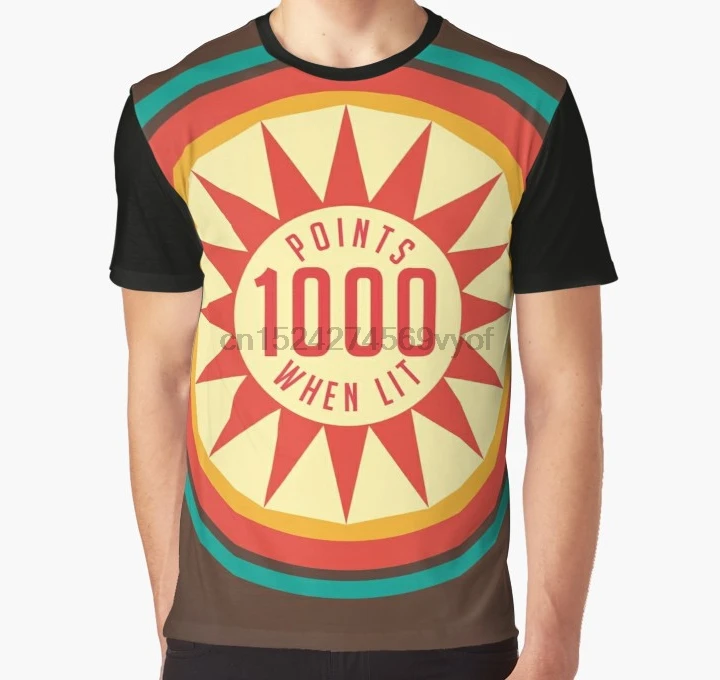 

All Over Print Women T Shirt Men Funny tshirt Retro Pinball Points Graphic T-Shirt