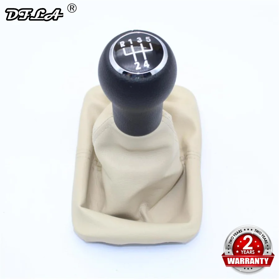 5 Speed Gear Stick Shift Knob Beige Leather Giator For VW Beetle 1998