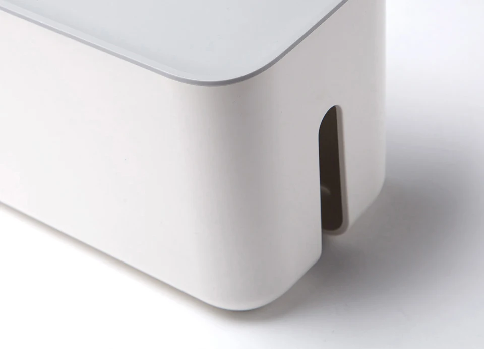 Xiaomi Power Cable Collector Cable Storage Box Cord Organizer ABS Storage Box Detachable Cover Simple and Stylish Design White (13) 