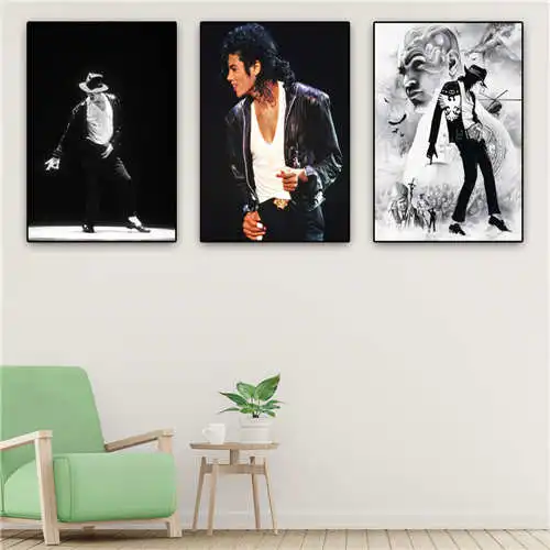 

Custom michael jackson (4) Printing Posters Cloth Fabric Wall Art Pictures For Living Room Decor#18-12-05-1-51