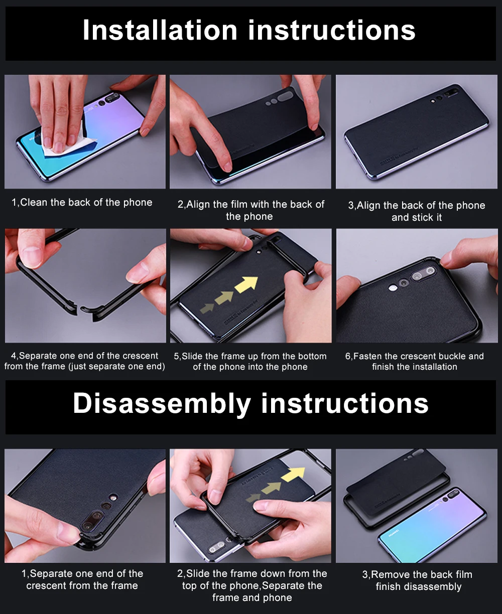 PORTEFEUILLE cute metal Soft Napa genuine lether Case For Huawei P20 Pro tide may mobile aluminum bumper parts shockproof cover (1)