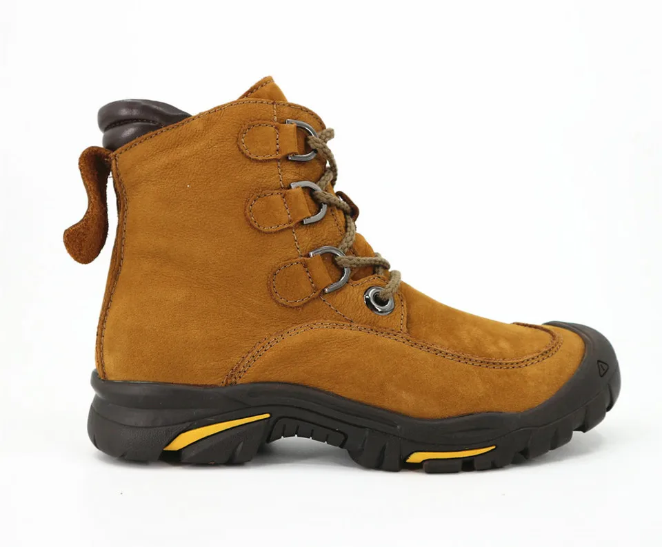 Зимние ботильоны мужские зимние ботинки из натуральной кожи большой размер 38-49, уличная теплая зимняя обувь для мужчин, противоскользящие Сапоги на холодную погоду