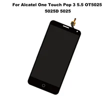 Black Touch Screen Digitizer Glass Sensor+LCD Screen 5.5” For Alcatel Pop3 5025D 5025E 5025G 5025N 5025X Replacement