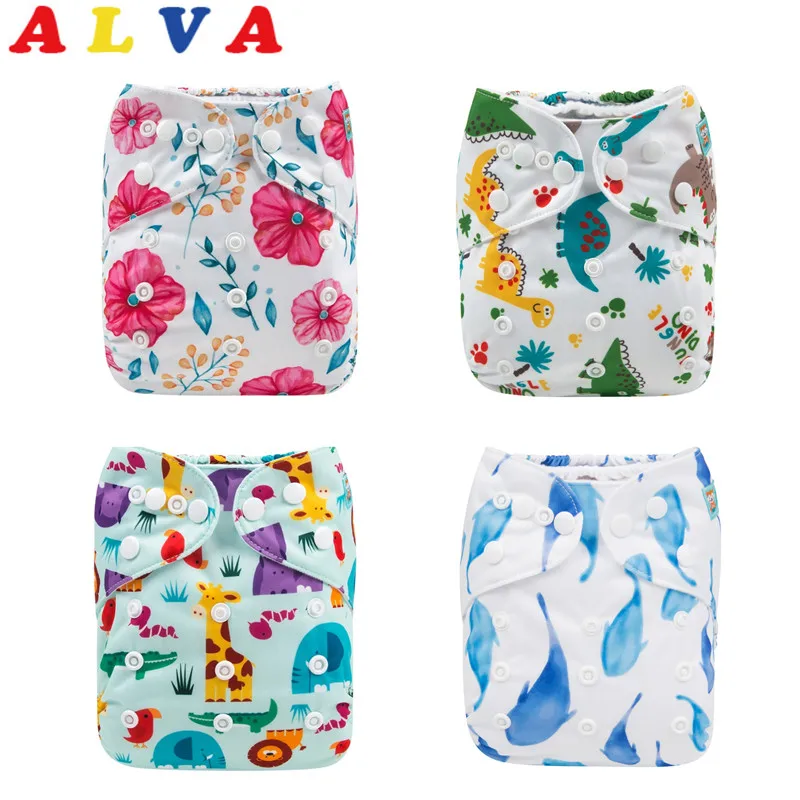 

U Pick 2019 Alvababy Cloth Diapers Baby Washable Baby Nappy with 1pc Microfiber Insert