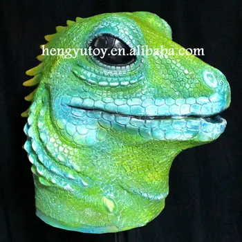 

2018 Hot Selling 3D Plausible Animal Mask Adult Size Rubber Costume latex lizard Mask