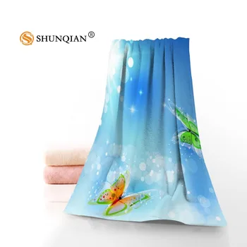 

New Custom Spring Butterfly Flower Towel Printed Cotton Face/Bath Towels Microfiber Fabric For Kids Men Women Shower Towels A8.8