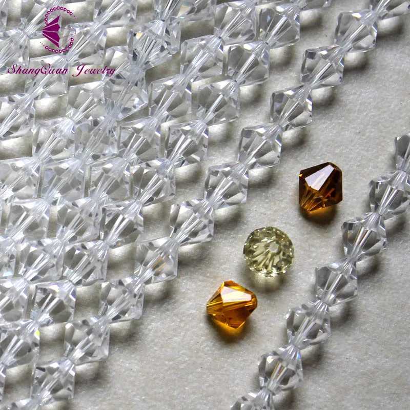 

Free shipping 100pcs 10mm Bicone Crystal Beads charm Glass Beads 5301 Multi-color Loose Spacer Bead for DIY Jewelry Making AAA