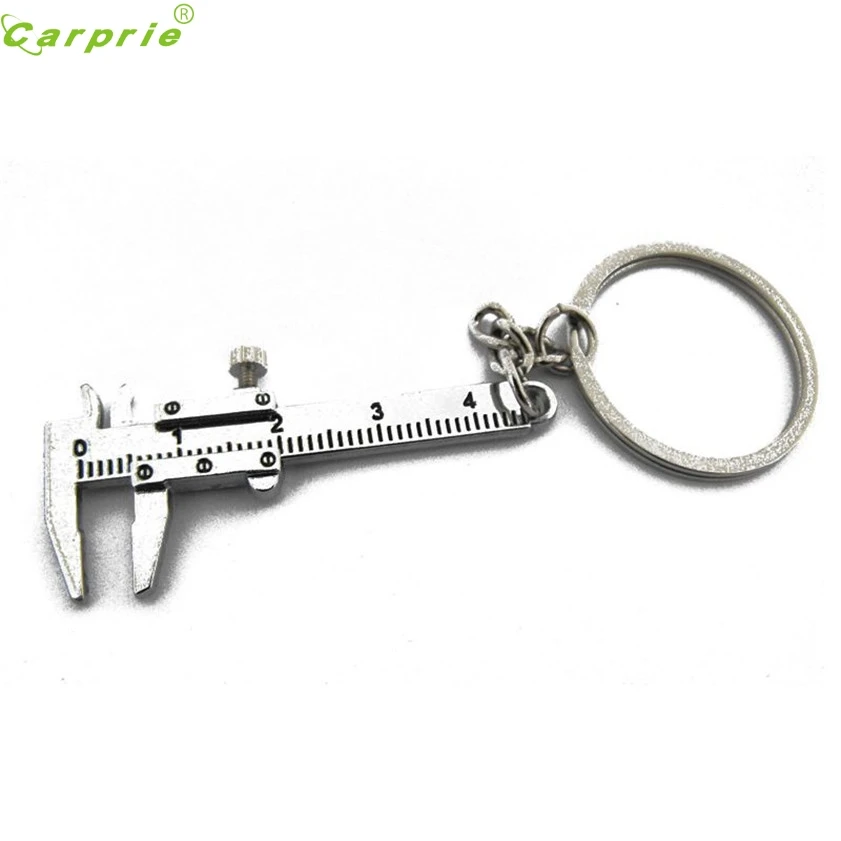 

Dropshipping Metal Movable Vernier Caliper Ruler Model Keychain Key Chain Keyring Keyfob Tool Gift kumpas ring ruler