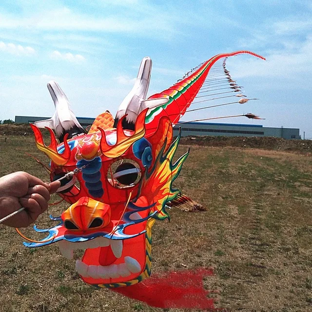 Free Shipping High Quality Chinese Traditional Crafts Dragon Head Centipede Children Kite Seven Meters Long (2)
