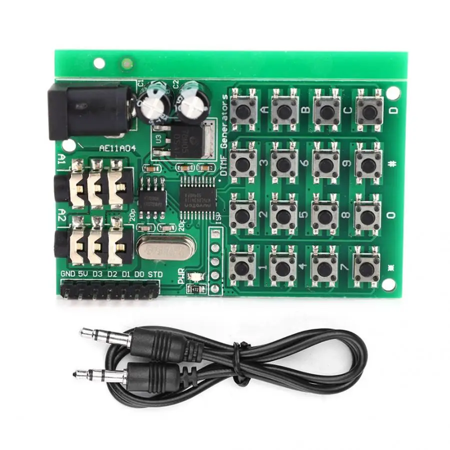 Звуковой генератор 5 ~ 24 В постоянного тока AE11A04 DTMF модуль голосовая двойная плата