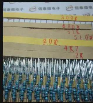 

Set 600pcs 30 Kind 1/4W Resistance 1% Metal Film Resistor Assorted Kit Each 20 for arduino