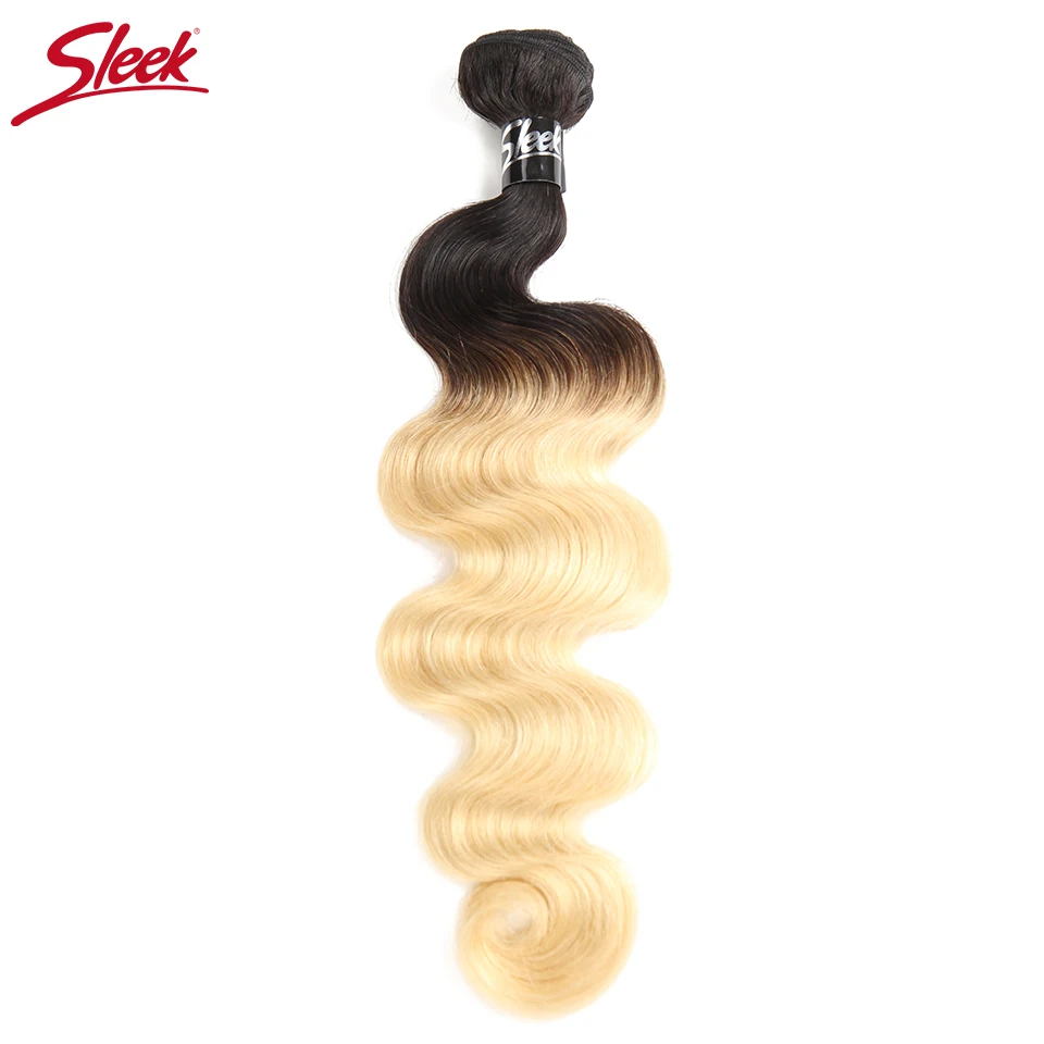 Sleek T1B613 Blonde Bundles Brazilian Hair Body Wave 100% Human Hair Extension 1 Pc Remy Hair 10 To 30 inch Free Shipping (2)
