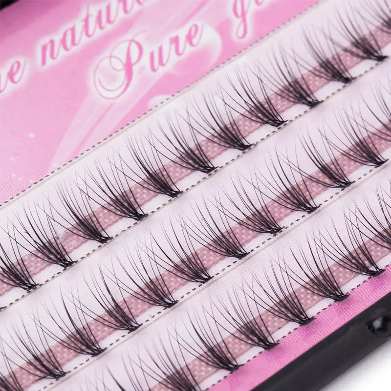 

60pcs Professional Eyes Makeup Individual Cluster Eye Lashes Grafting Fake False Eyelashes Soft Eyelash Extension Hand Made