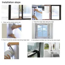 Гибкая уплотнительная ткань пластина окна уплотнение мягкий для мобильного кондиционера дома P7Ding