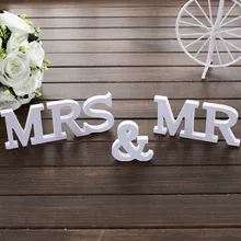 Wedding Decoration Table Centerpieces Mr and Mrs Decorative Centerpiece Wooden Words In Wood