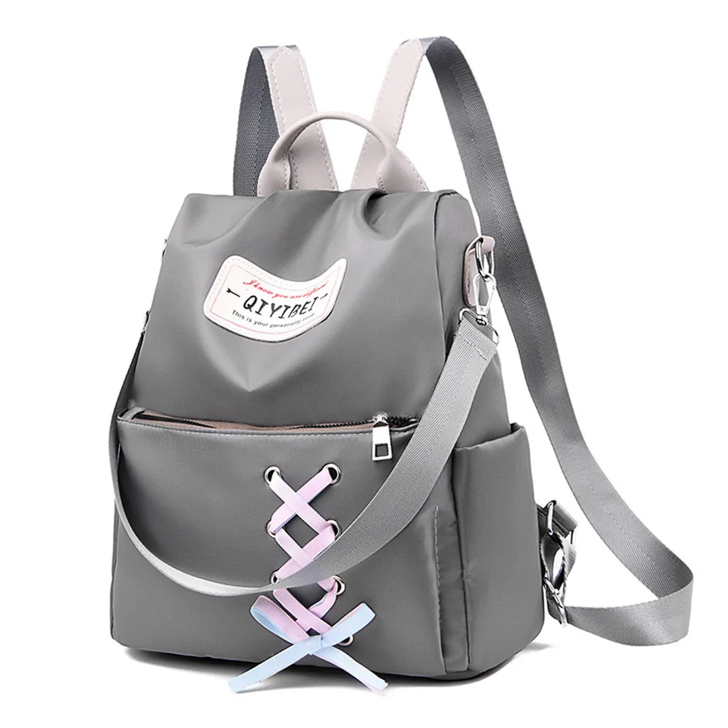 

Xiniu Fashion Girl Nylon Solid Color Anti-Theft Travel College Backpack Straps Handba Famous Brand Fashion Zaino da donna#30