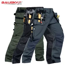 Мужские рабочие брюки, мульти-одежда с карманами, устойчивые к спецодежде, брюки для механиков, брюки карго, рабочие, высокое качество, ремонтные брюки для машин