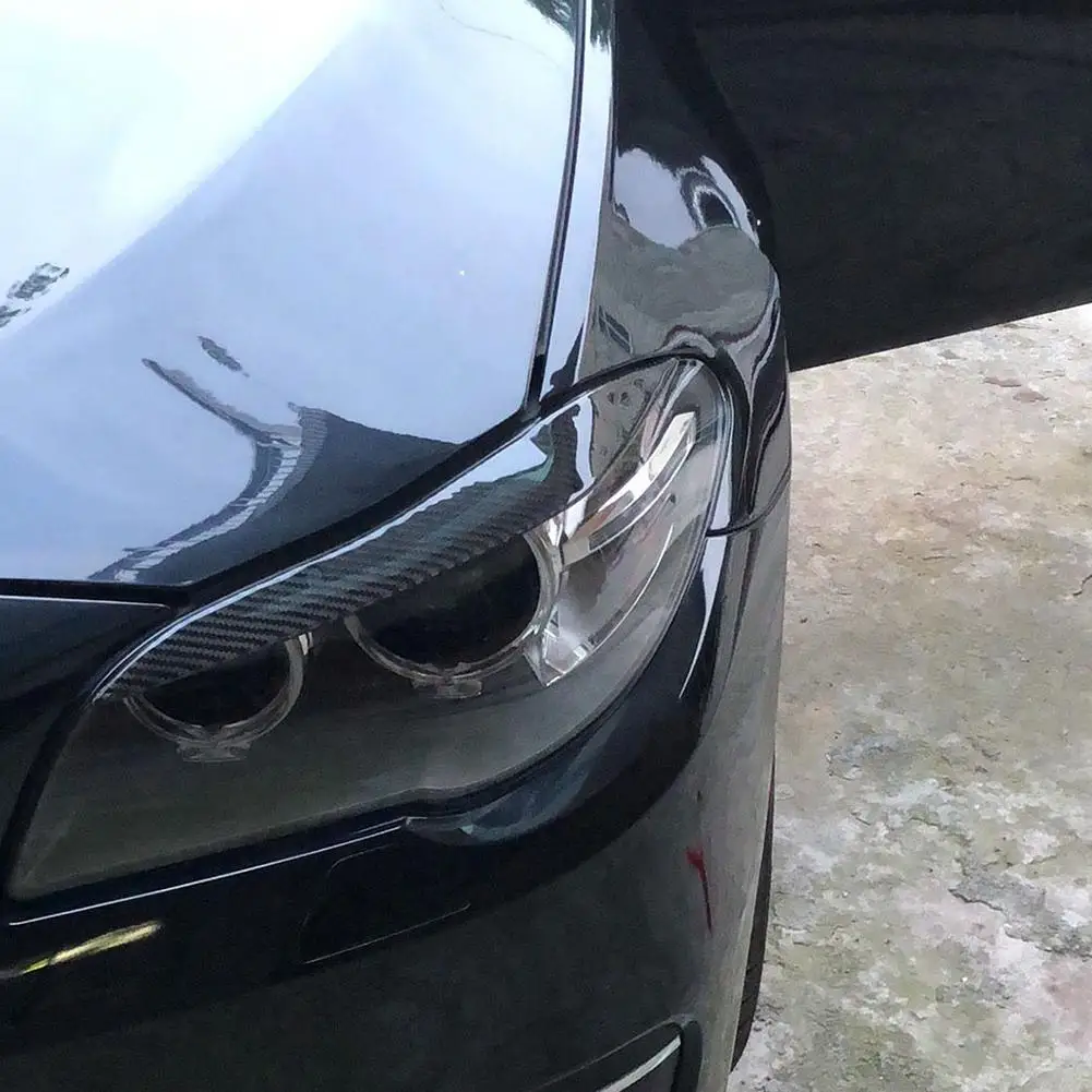 Для BMW F10 5 серии легкие брови из углеродного волокна автомобильные фары ресницы