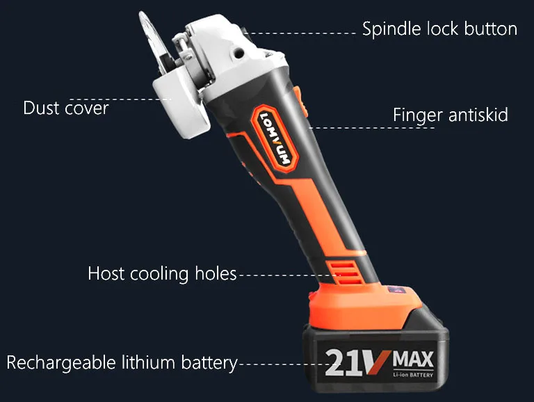 21 в электрическая литиевая батарея беспроводная угловая шлифовальная машина полировка резка шлифовальные электроинструменты