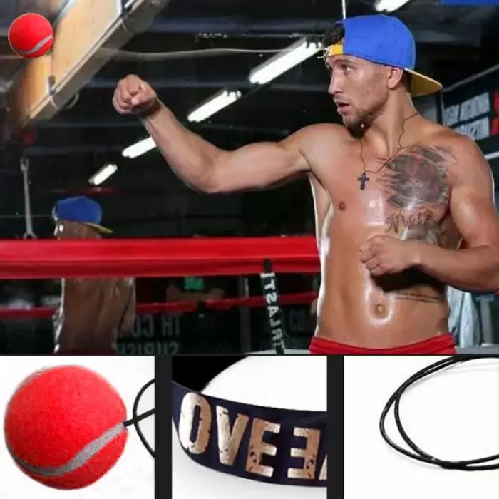 Боевой мяч и повязка на голову для рефлекс реакции скорость обучение Бокс Удар упражнения WHShopping
