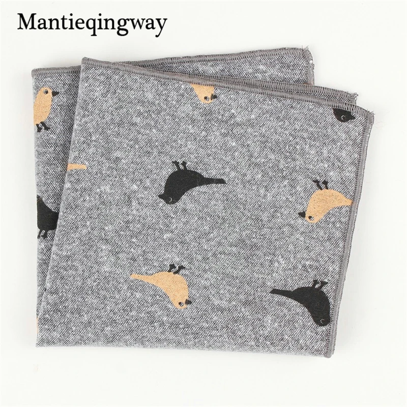 Mantieqingway Повседневное Животные Pattern Pocket Square платок для мужской костюм хлопка 24*24 см платок грудь Полотенца Hanky