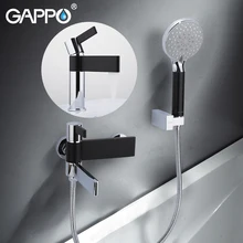 GAPPO сантехника люкс латунный водопроводный кран хром и черный смеситель для ванны набор для душа с раковиной кран torneira do anheiro