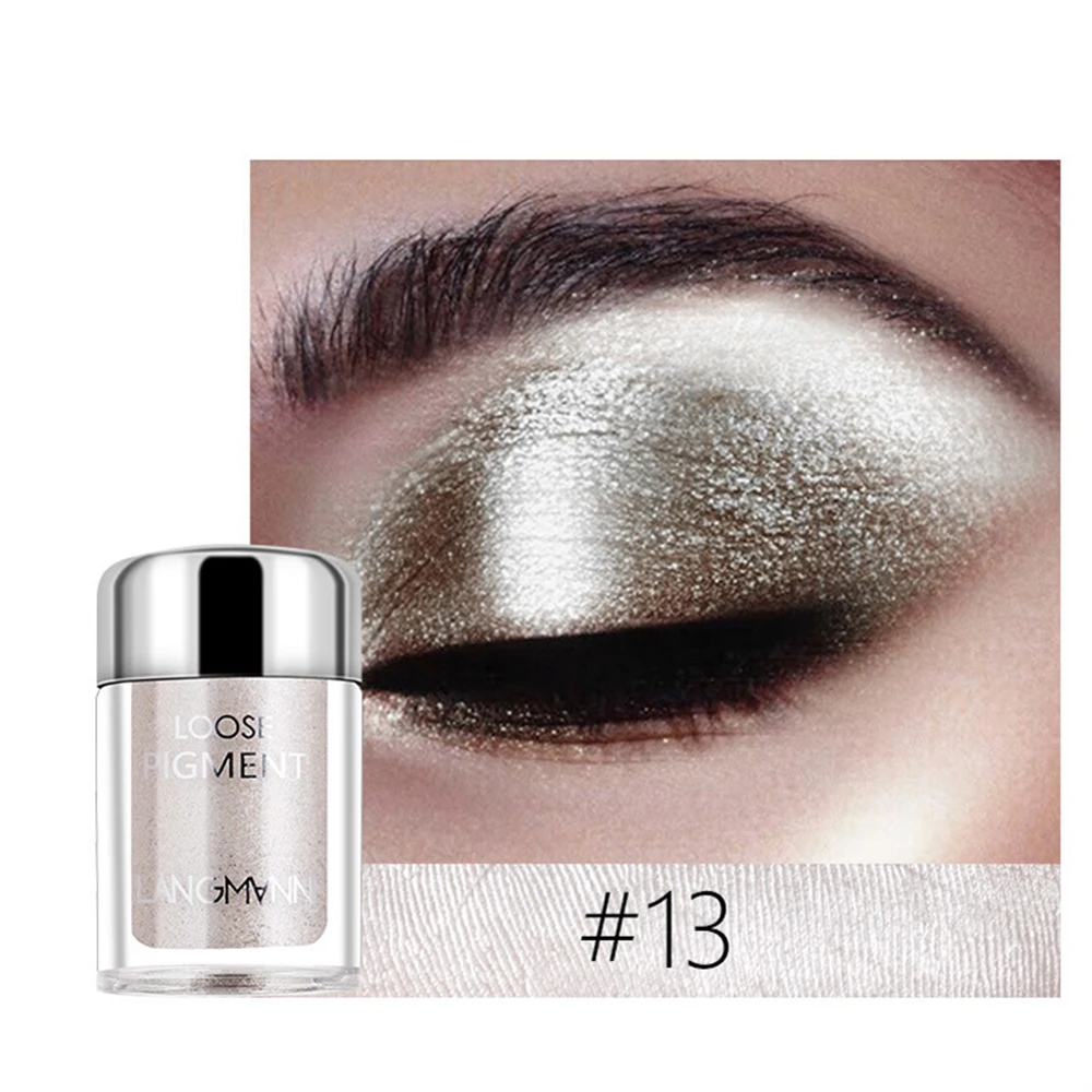 

LANGMANNI 18 Color High Pearlescent Eye Shadow Powder Diamond Glitter Polarized Mermaid Ji Lip Glossing Powder Eyes shadow TSLM2
