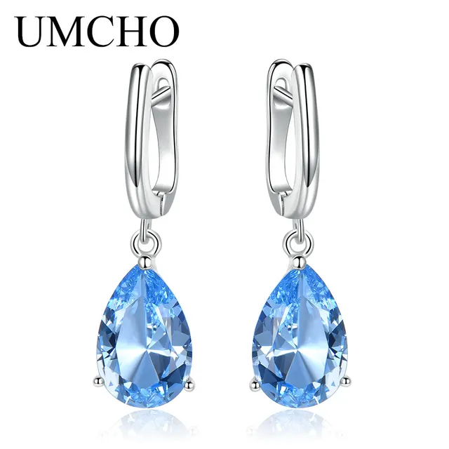 Blue topaz earrings