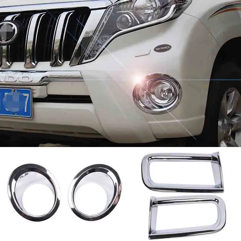 Для Toyota Land Cruiser Prado FJ150 2014 2017 ABS хромированные передние и задние противотуманные