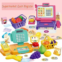 Детские игрушки кассовый аппарат со звуком рассчитать супермаркет POS игрушка ролевые игры Игровые наборы для детей девочек развивающие игрушки