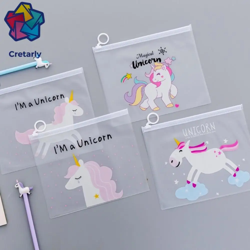 Единорог Kawaii Розовая пантера ПВХ водонепроницаемые канцелярские принадлежности для канцелярских принадлежностей для хранения офисные школьные принадлежности карандаш сумки для детей