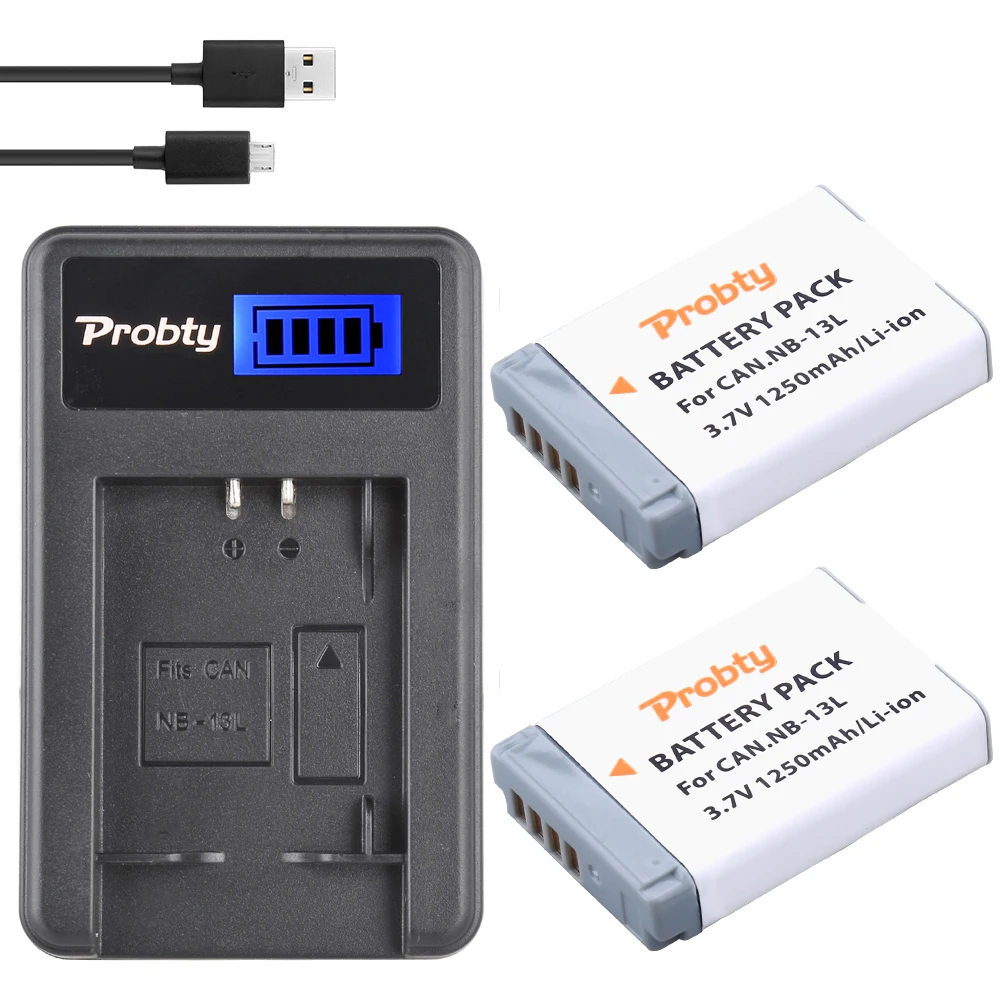 Prix pour Probty 2 pcs nb-13l nb13l digaital batteries + usb lcd chargeur pour canon PowerShot G5 X G5X G7 X G7X G9 X G9X SX720 HS Prix pour Probty 2 pcs nb-13l nb13l digaital batteries + usb lcd chargeur pour canon PowerShot G5 X G5X G7 X G7X G9 X G9X SX720 HS