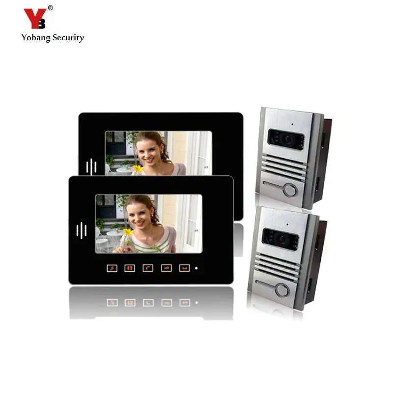 

Yobang Security freeship 7"Wired Video Door phone Home Waterproof Door Access Control camera video intercom home door bell phone