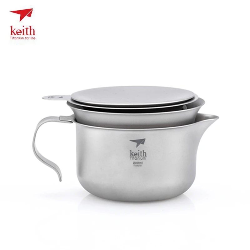 Keith titanio Kung Fu té Camping al aire libre tetera taza de té Gaiwan juego de té chino ceremonia ultraligero sólo 225g Ti3910