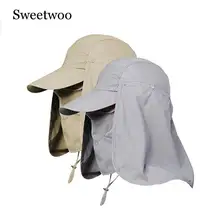 Новая защита от УФ-лучей рыболовная Кепка для лица шеи голова козырек от солнца козырек Falp шляпа Открытый Кемпинг Пешие прогулки путешествия наборы выживания