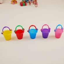 Кукольный домик цвет миниатюрное ведро кукла мини пластмассовое ведро украшение 1/12 весы 2 шт сумка