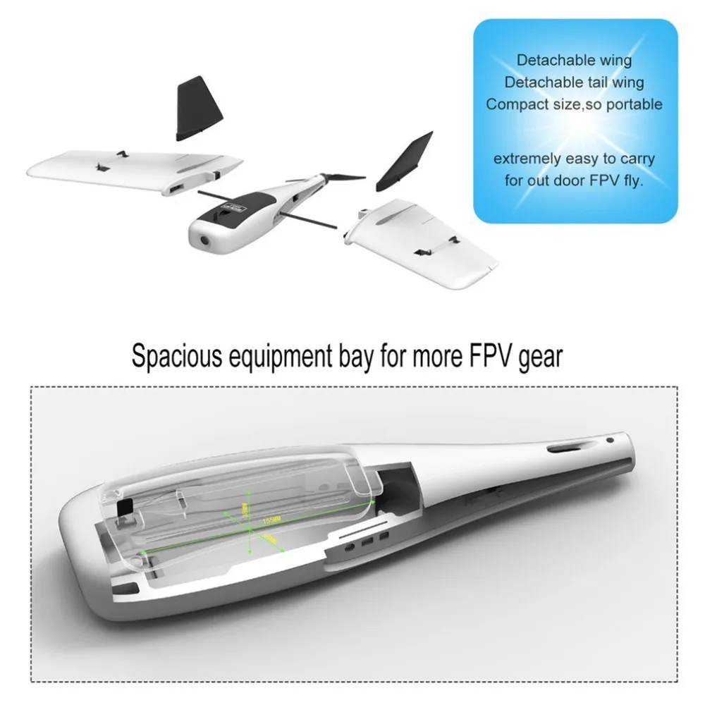 

ZDHD Dart Sweepforward Wing 635mm Wingspan FPV Drone with Gyro EPP Wing RC Airplane Racing Aircraft drone PNP