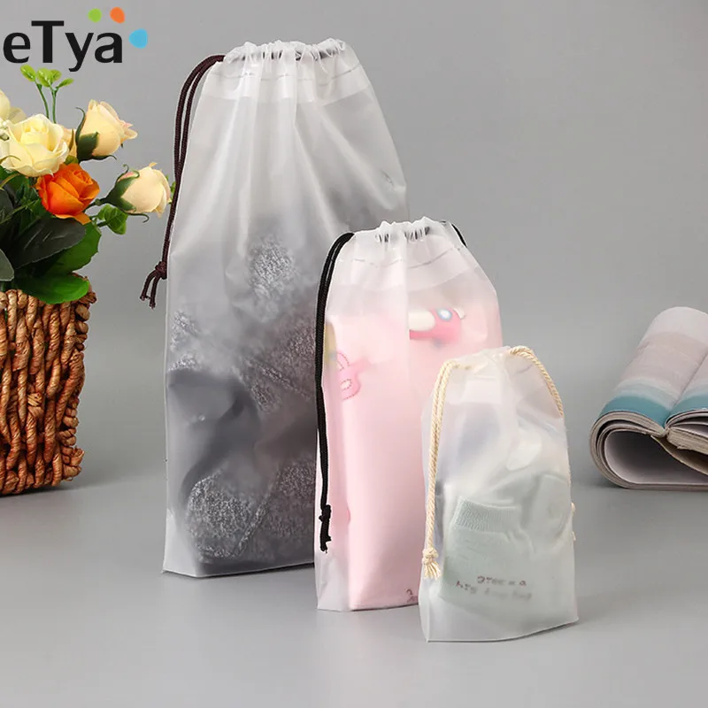 eTya 1PCS PVC Drawstring Travel Toiletry Towel Cosmetic Make Up Bag ...