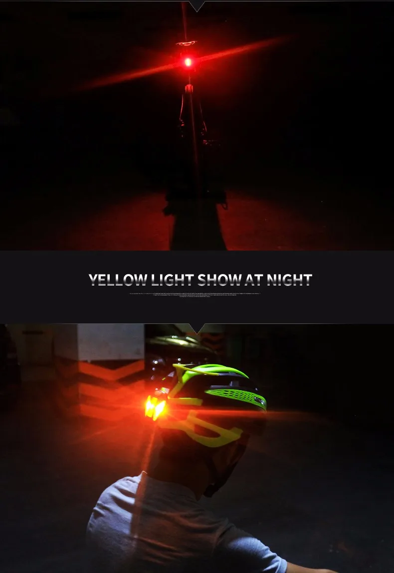 Excellent CoolChange Bicycle Tail light Mountain Bike Rear Light Tail Mtb Cycling Back Light Safety Bicycle Taillight Bicycle accessories 9