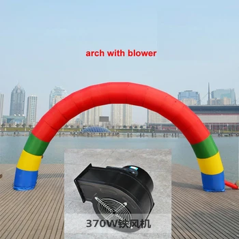 

Fast Free shipping Custom LOGO ad Discount 20ft*10ft D=6M/20ft inflatable Rainbow arch Advertising with 370W 220V Blower