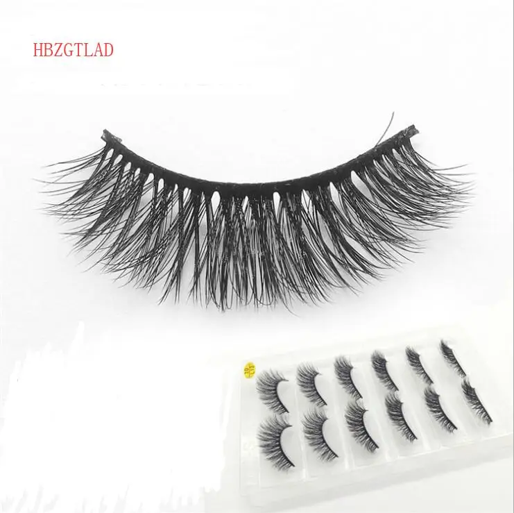 

2018 NEW 6 pairs 100% Real Mink Eyelashes 3D Natural False Eyelashes 3d Mink Lashes Soft Eyelash Extension Makeup Kit Cilios